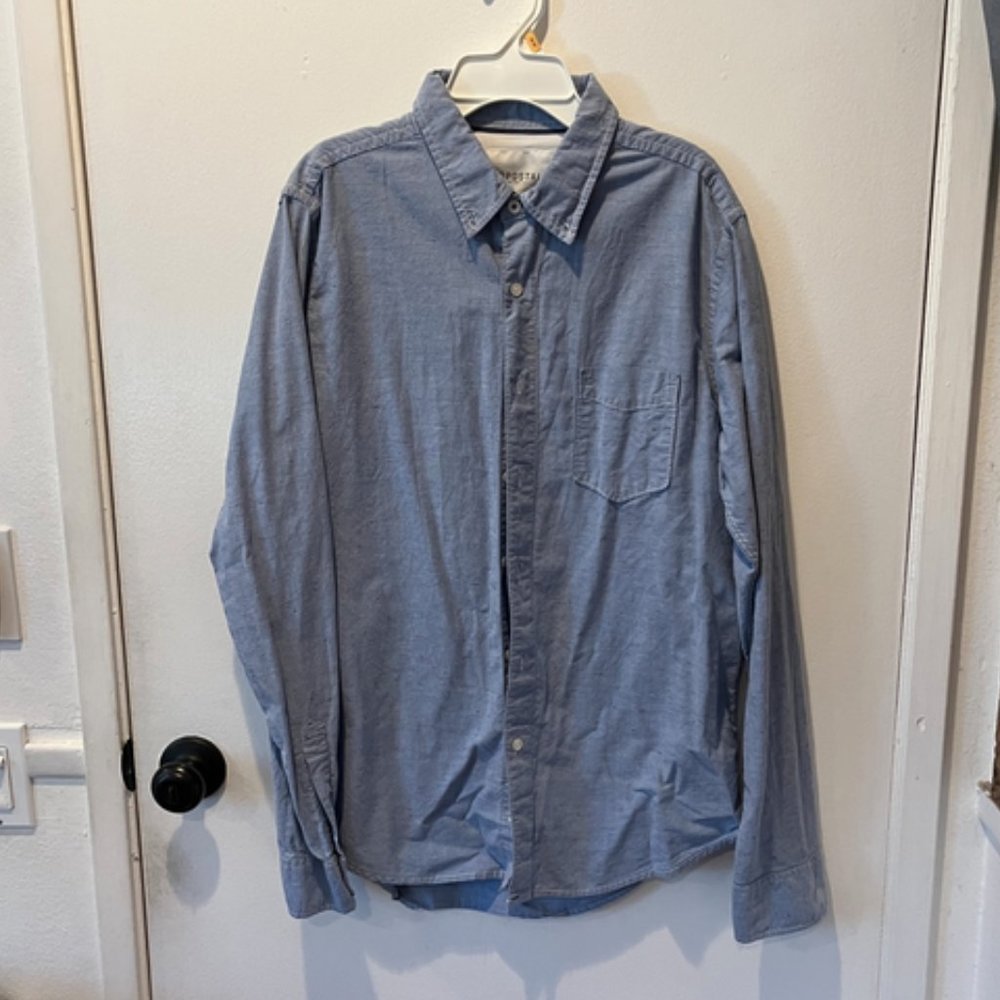AEROPOSTALE Men's Button-up Cotton Shirt - SIZE MEDIUM